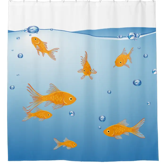 Detail Clear Goldfish Shower Curtain Nomer 33