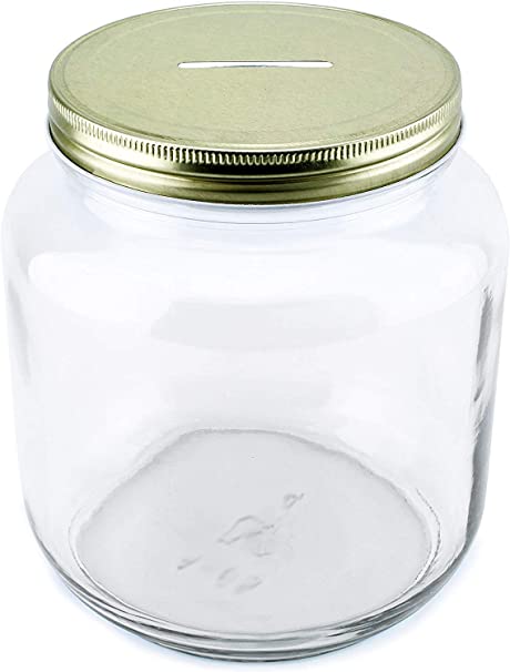 Clear Piggy Bank Jar - KibrisPDR