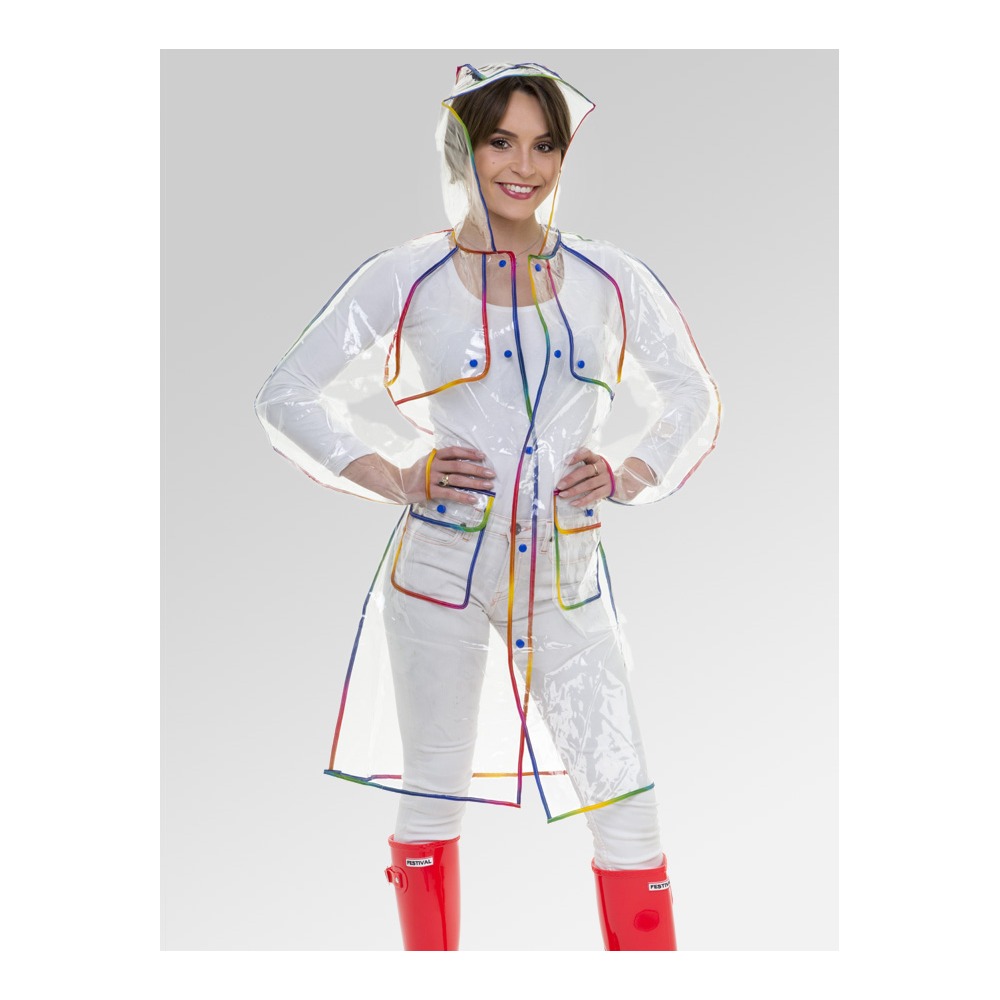 Detail Clear Rainbow Raincoat Nomer 8