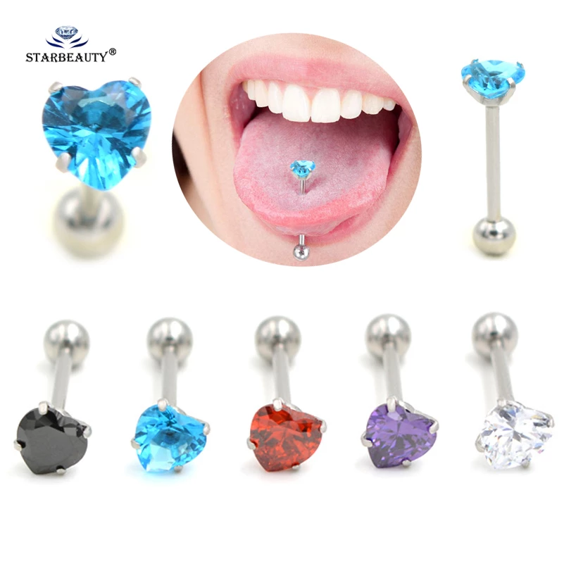 Detail Clear Tongue Piercing Jewelry Nomer 32