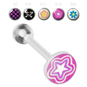 Detail Clear Tongue Piercing Jewelry Nomer 45