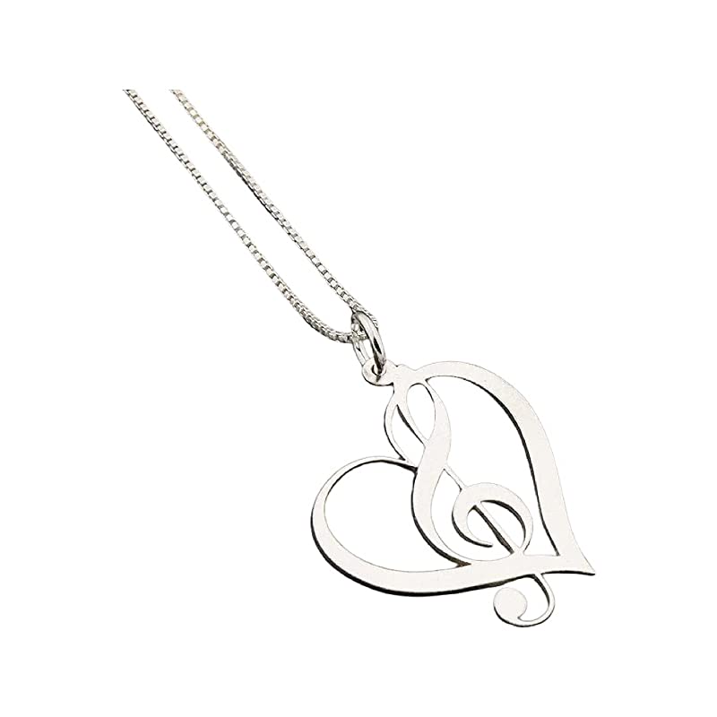 Detail Clef Heart Necklace Nomer 31