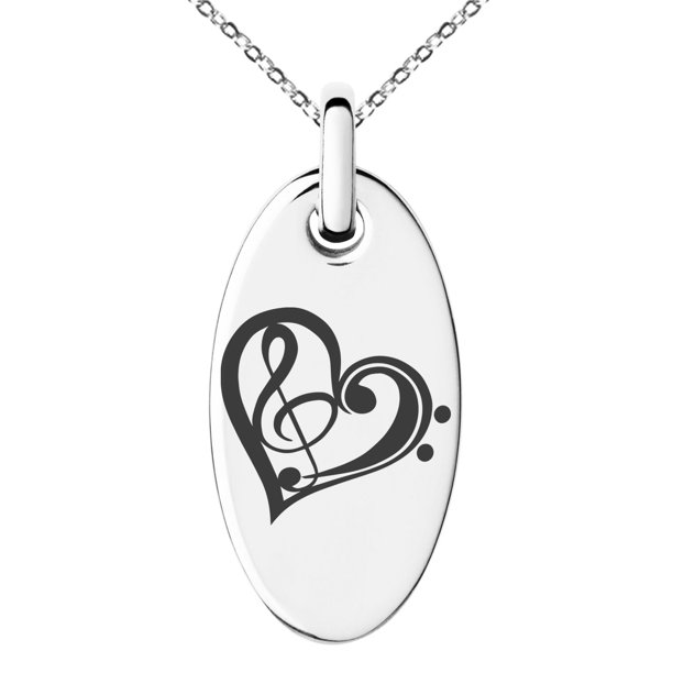 Detail Clef Heart Necklace Nomer 39