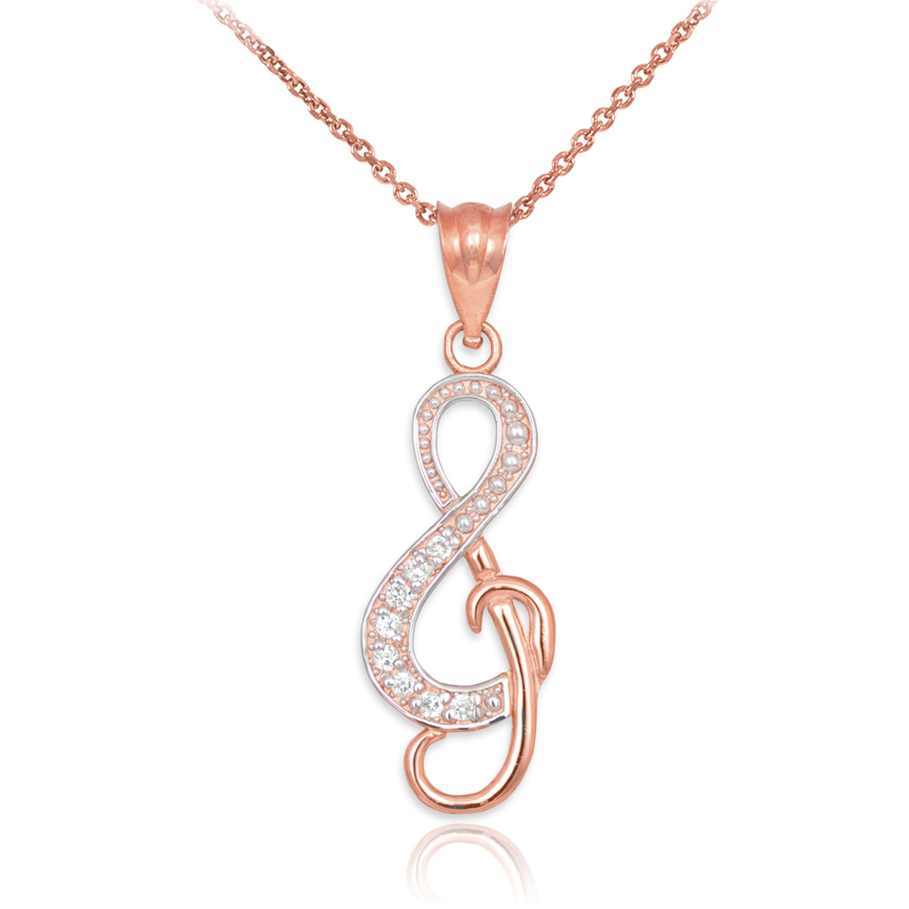 Detail Clef Heart Necklace Nomer 44