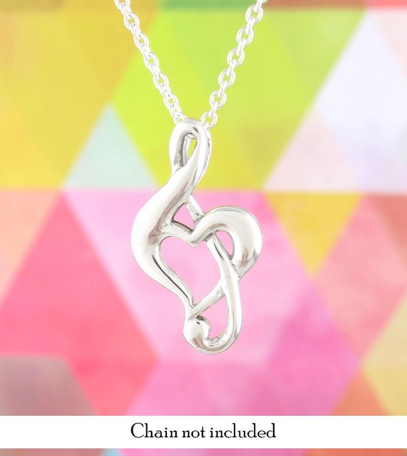 Detail Clef Heart Necklace Nomer 47