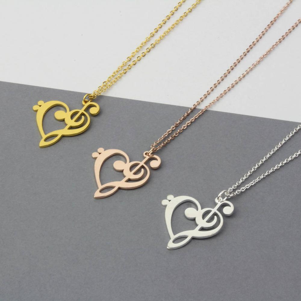 Detail Clef Heart Necklace Nomer 54