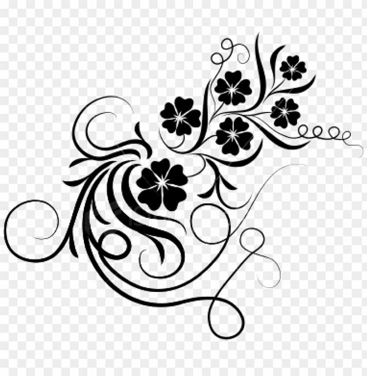 Detail Clip Art Bunga Hitam Putih Nomer 5