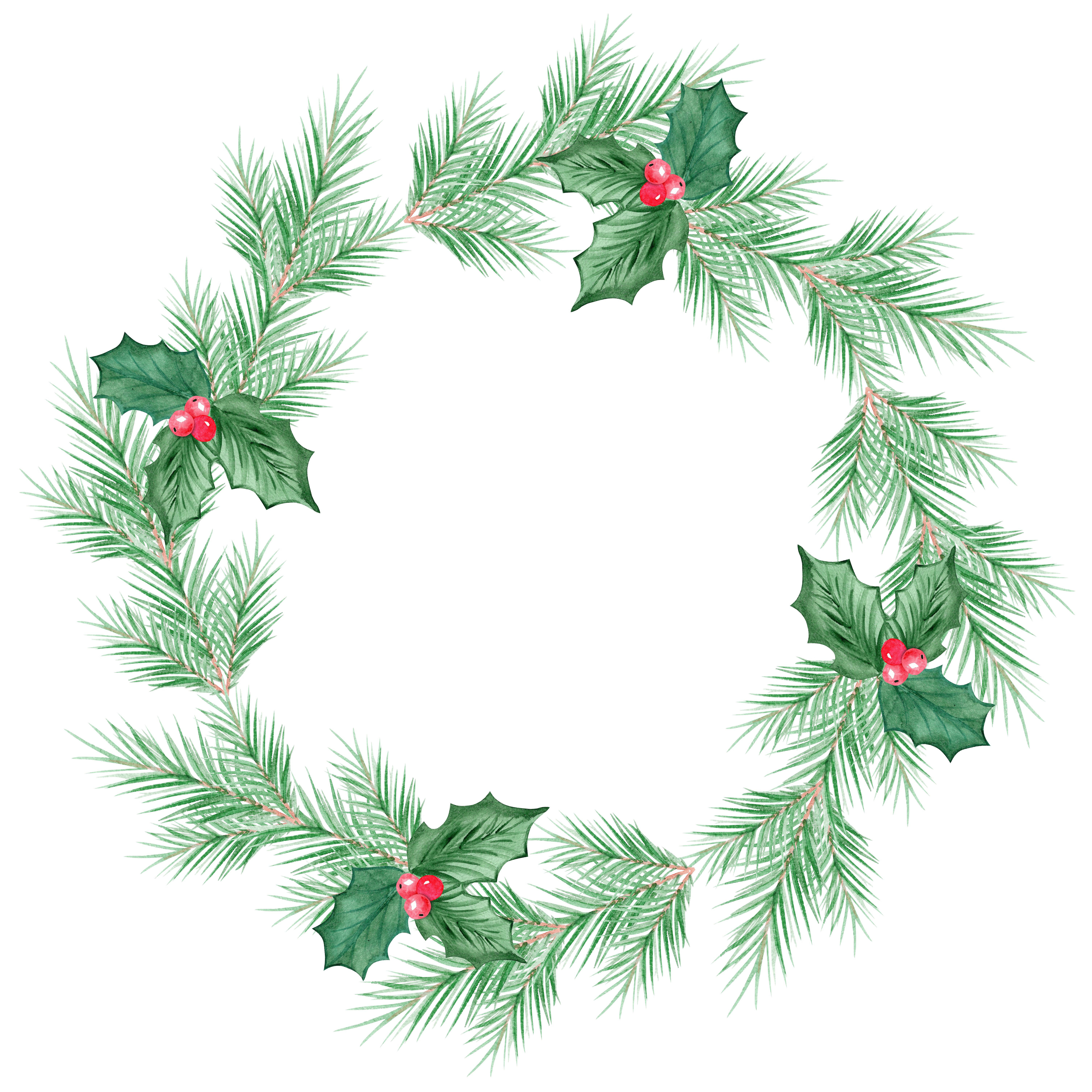 Clip Art Christmas Wreath - KibrisPDR