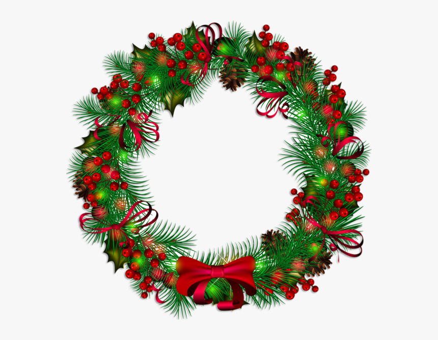 Detail Clip Art Christmas Wreath Nomer 18