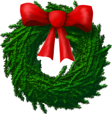 Detail Clip Art Christmas Wreath Nomer 30