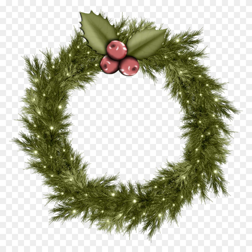 Detail Clip Art Christmas Wreath Nomer 32