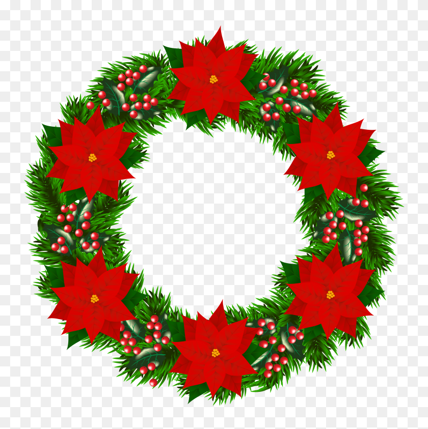 Detail Clip Art Christmas Wreath Nomer 40
