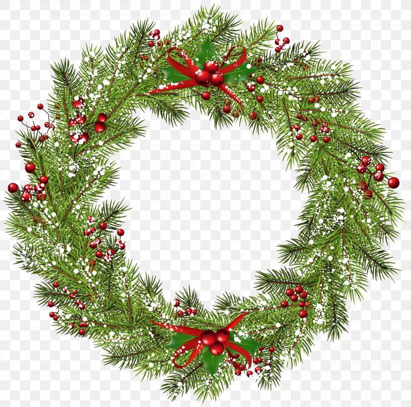 Detail Clip Art Christmas Wreath Nomer 7