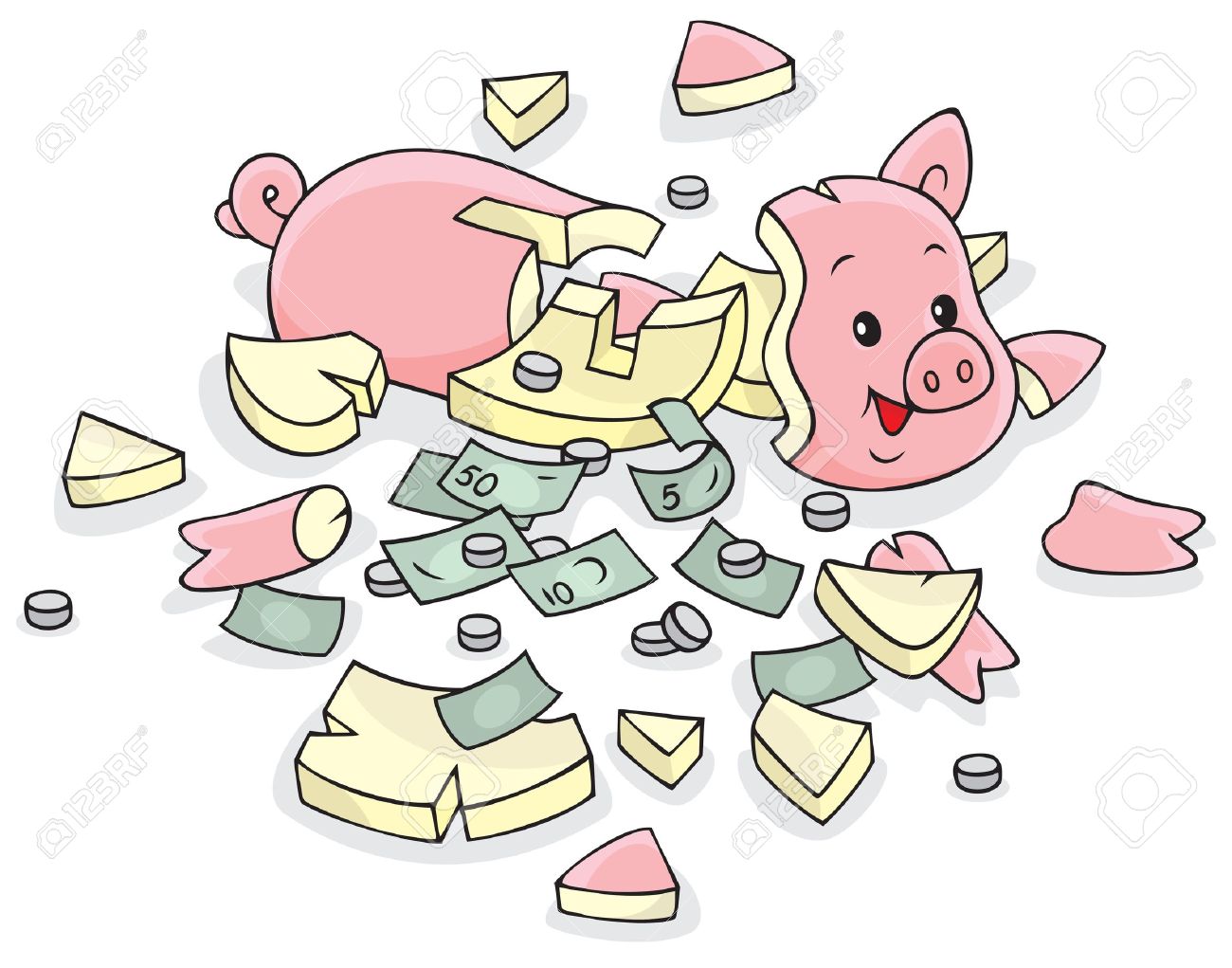 Detail Clip Art Piggy Bank Nomer 46