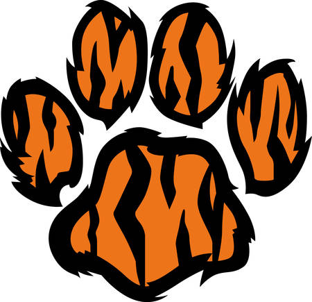 Detail Clip Art Tiger Paw Print Nomer 14