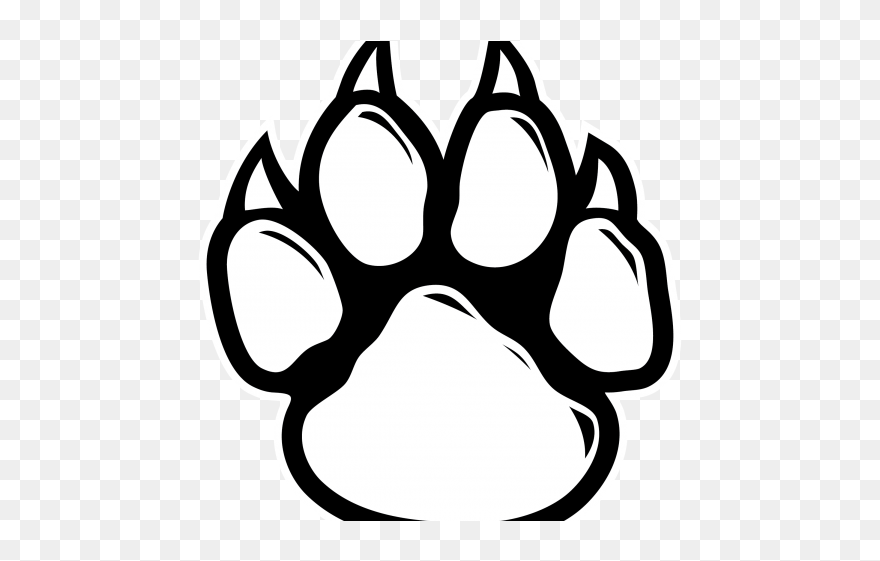 Detail Clip Art Tiger Paw Print Nomer 25