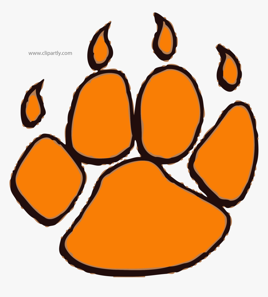 Detail Clip Art Tiger Paw Print Nomer 27