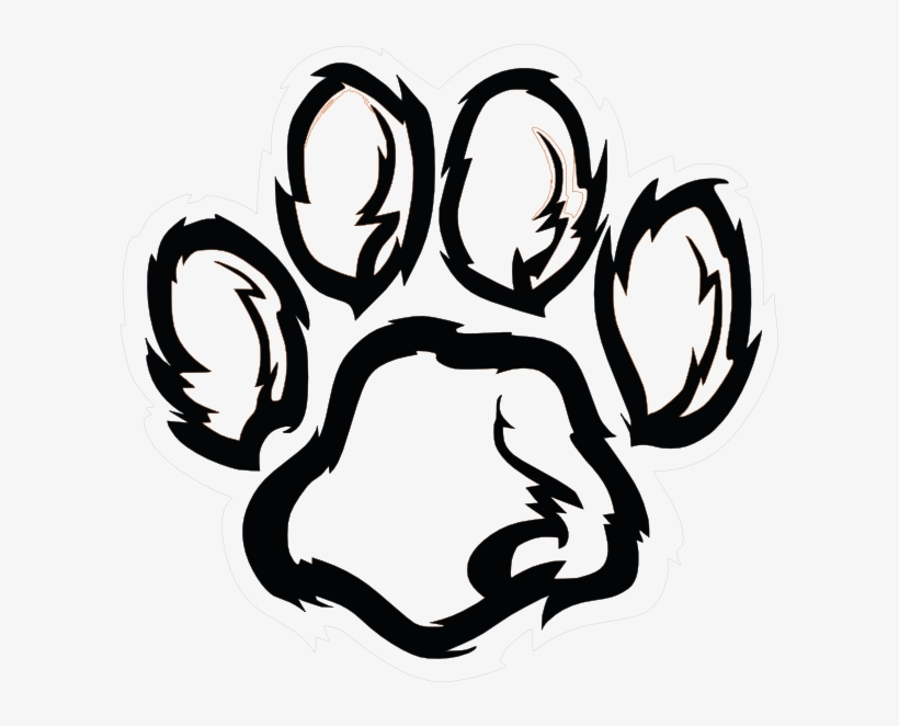 Detail Clip Art Tiger Paw Print Nomer 32