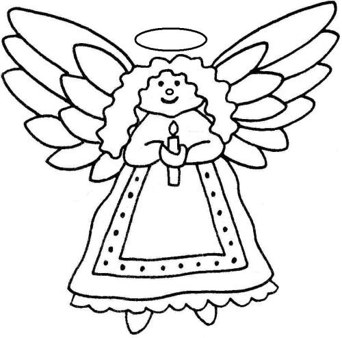 Detail Clipart Angels Free Black And White Nomer 7
