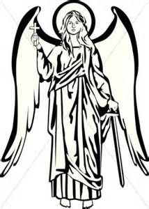 Detail Clipart Angels Free Black And White Nomer 22