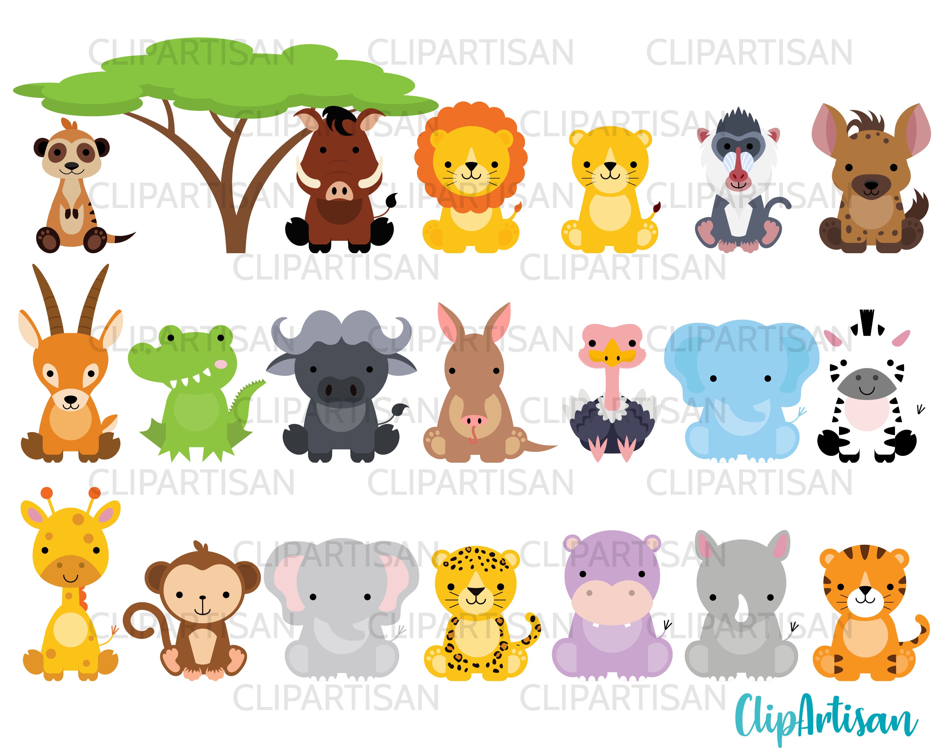 Detail Clipart Animals Nomer 4