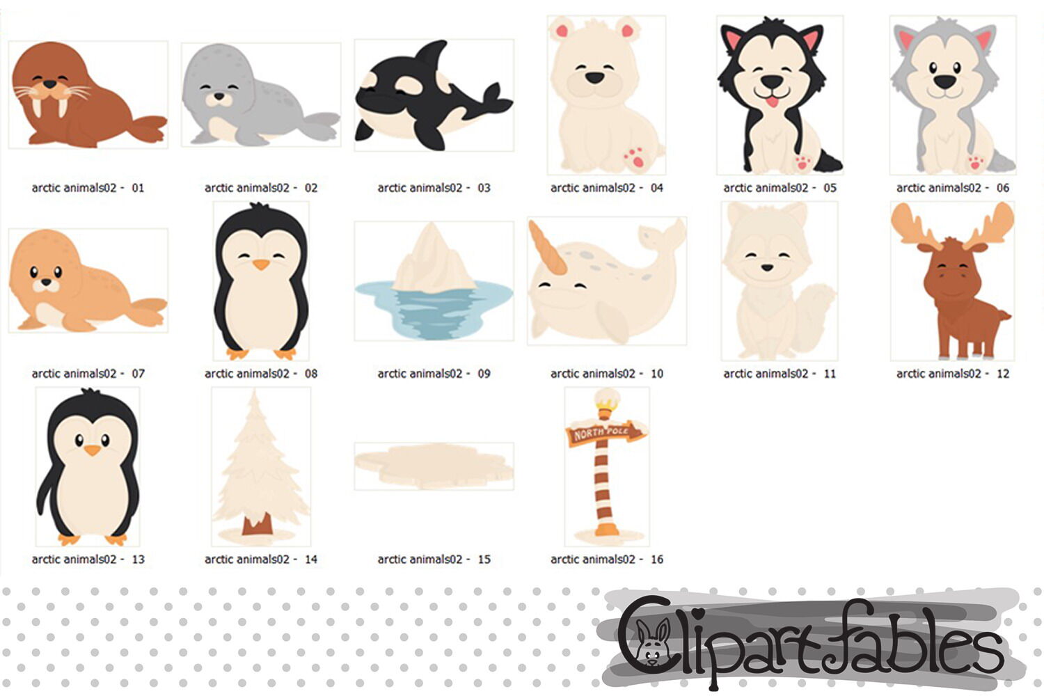 Detail Clipart Arctic Animals Nomer 17