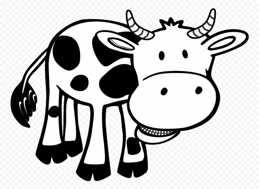 Detail Clipart Black And White Cow Nomer 18