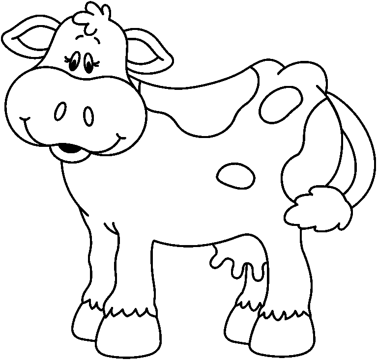 Detail Clipart Black And White Cow Nomer 19