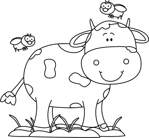 Detail Clipart Black And White Cow Nomer 32