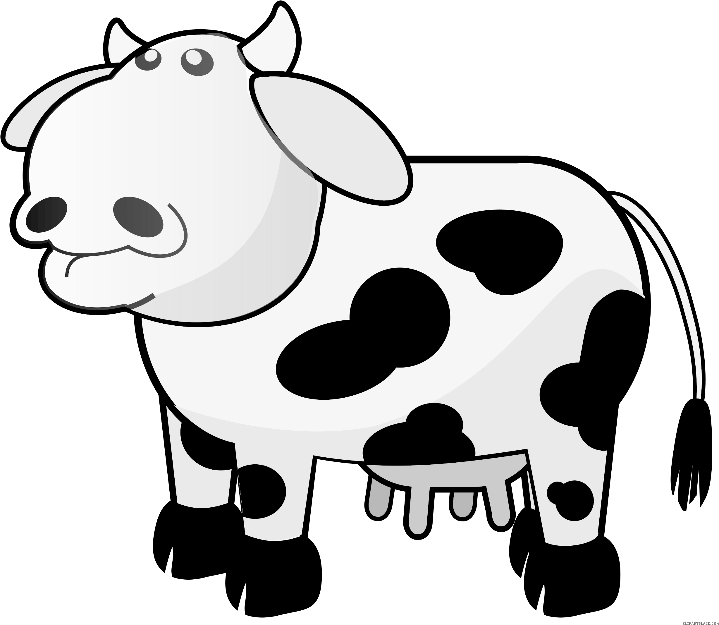 Detail Clipart Black And White Cow Nomer 44