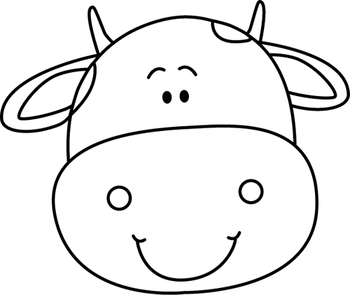 Detail Clipart Black And White Cow Nomer 45