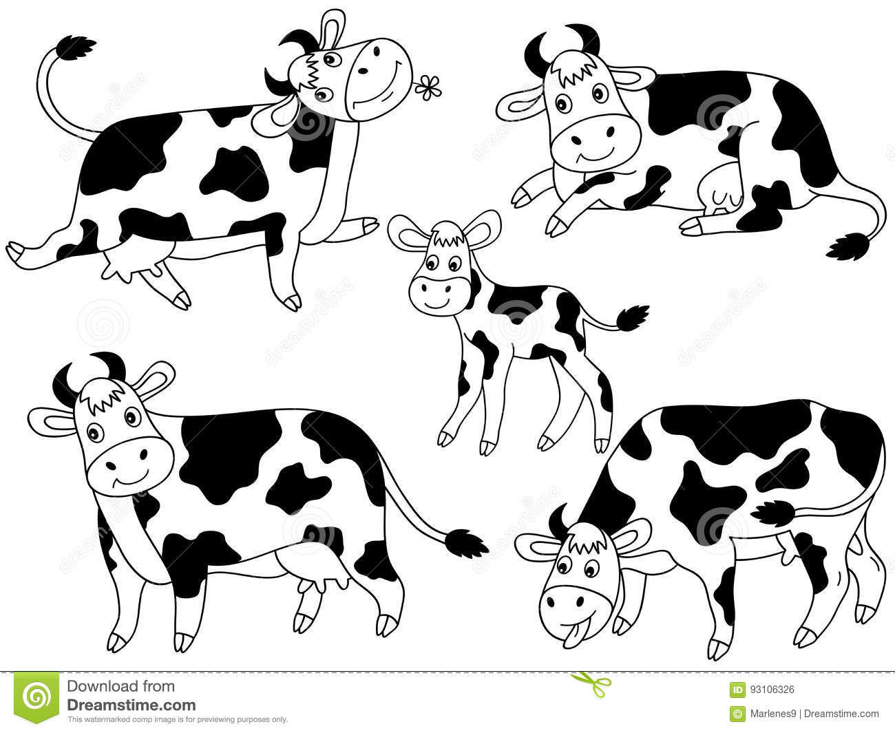 Detail Clipart Black And White Cow Nomer 8