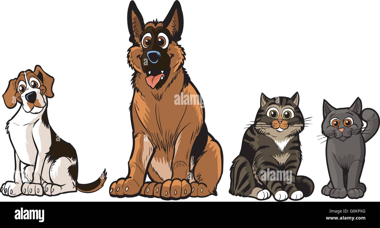 Detail Clipart Cats And Dogs Nomer 47