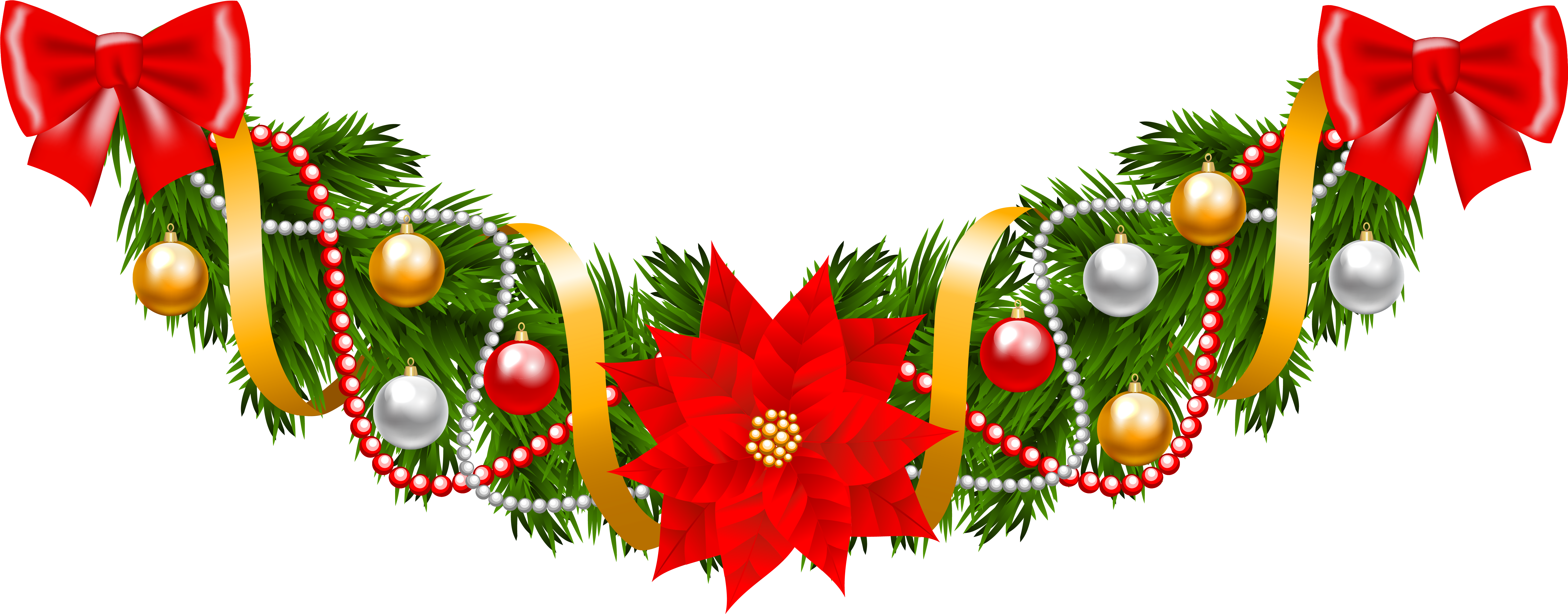 Detail Clipart Christmas Garland Nomer 12