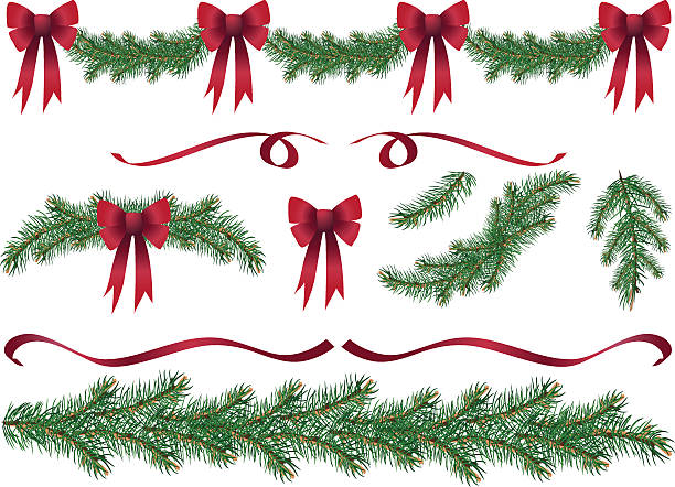 Detail Clipart Christmas Garland Nomer 47