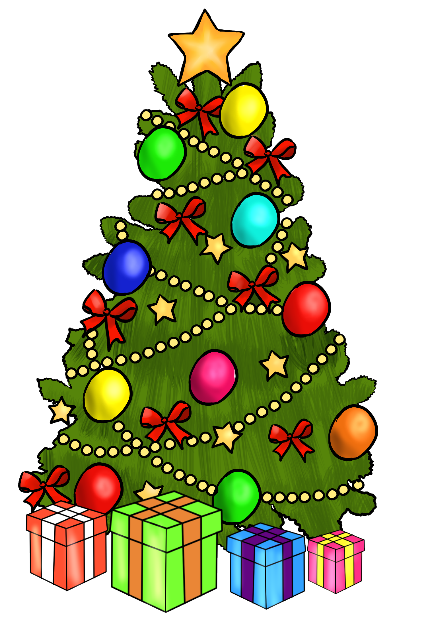 Detail Clipart Christmas Tree Nomer 12