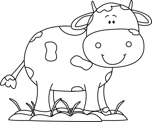 Detail Clipart Cow Black And White Nomer 2