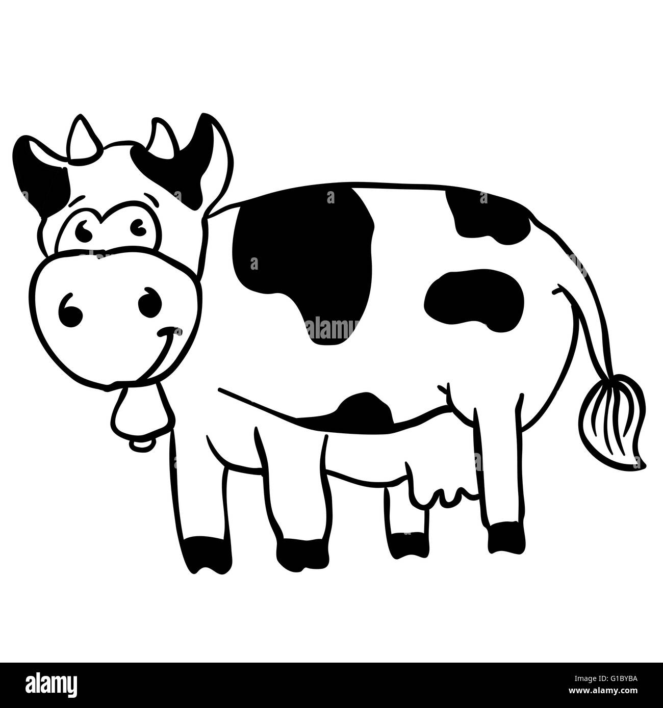 Detail Clipart Cow Black And White Nomer 11