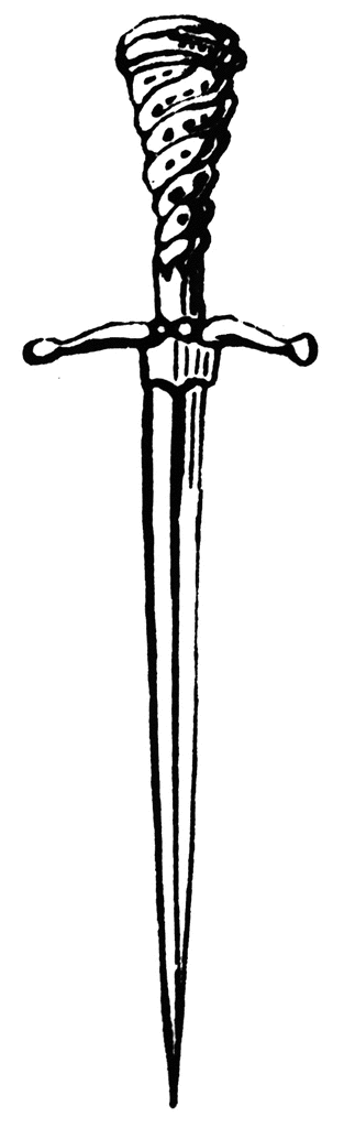 Detail Clipart Dagger Nomer 12
