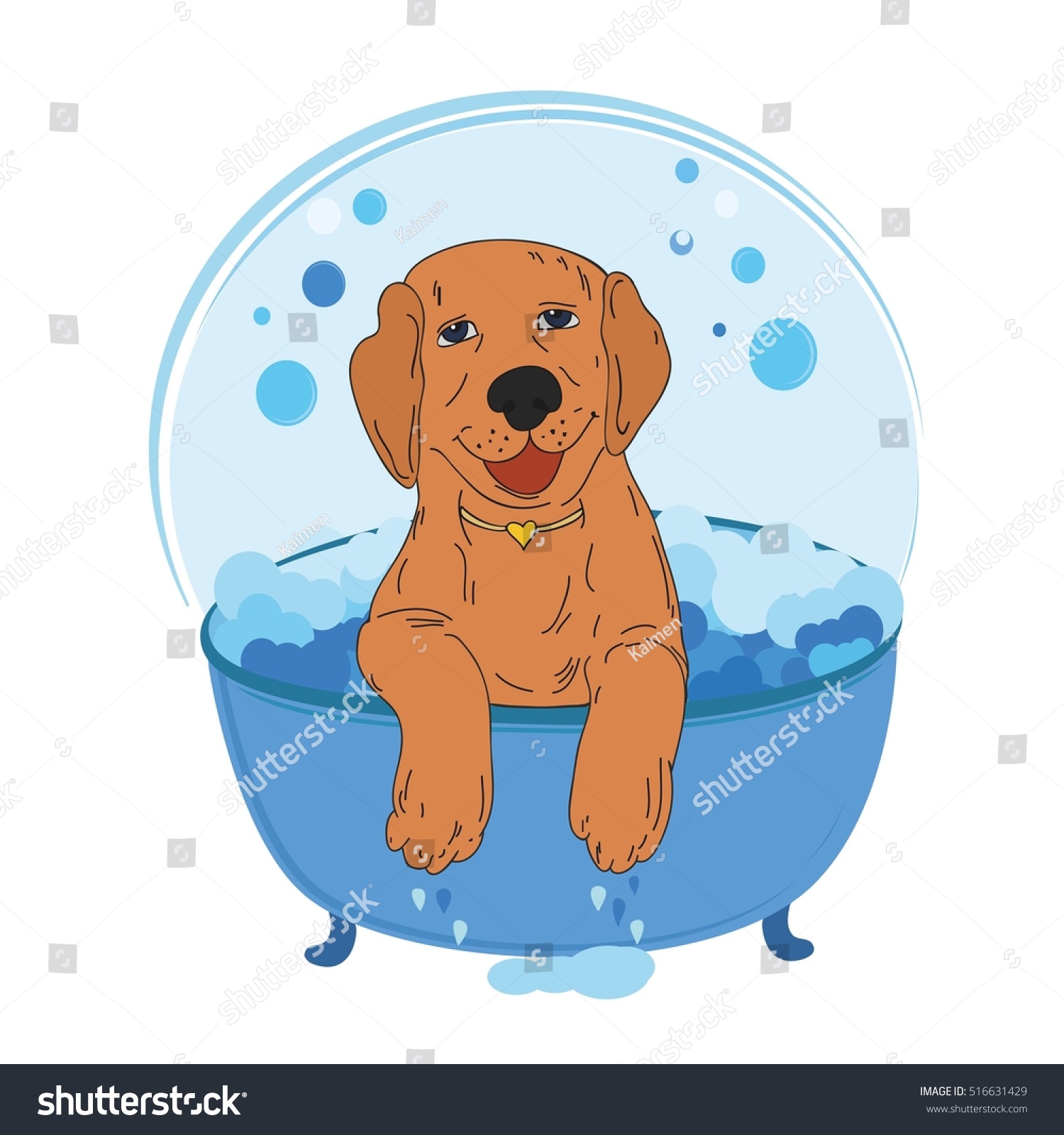 Detail Clipart Dog Bath Nomer 44
