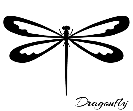 Detail Clipart Dragonfly Black And White Nomer 11