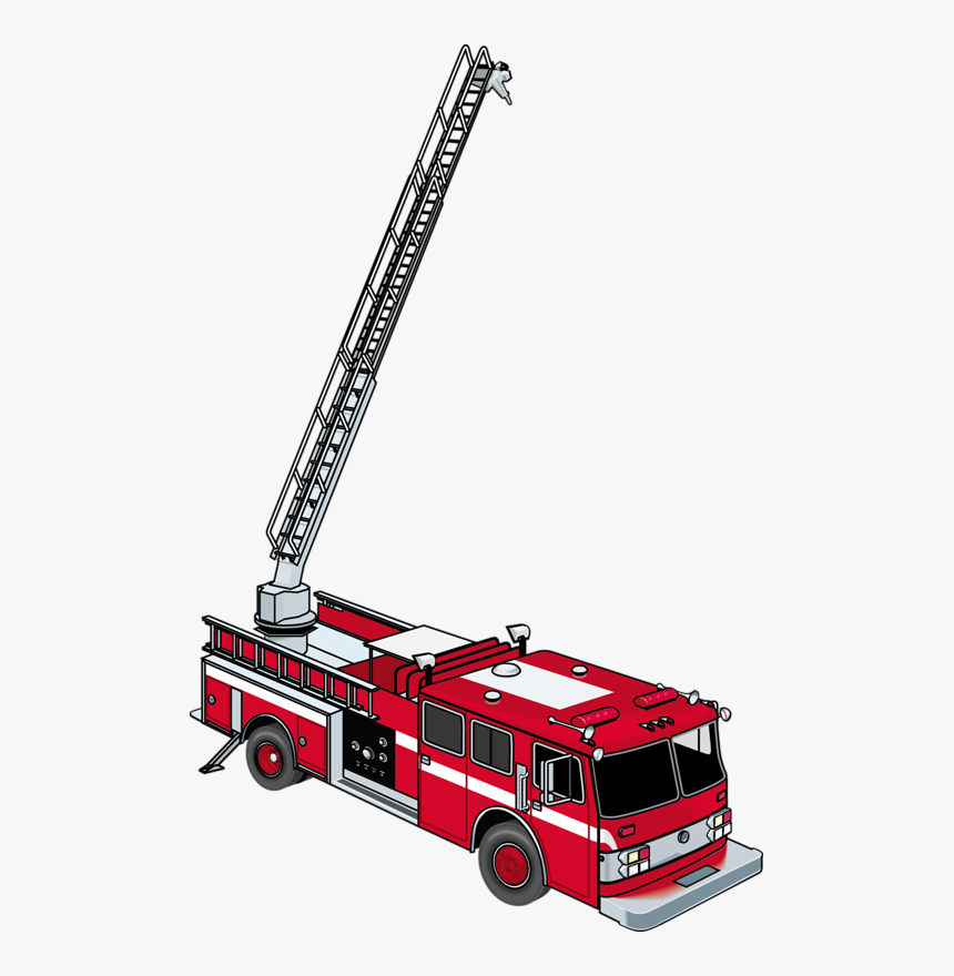 Detail Clipart Fire Truck Ladder Nomer 3