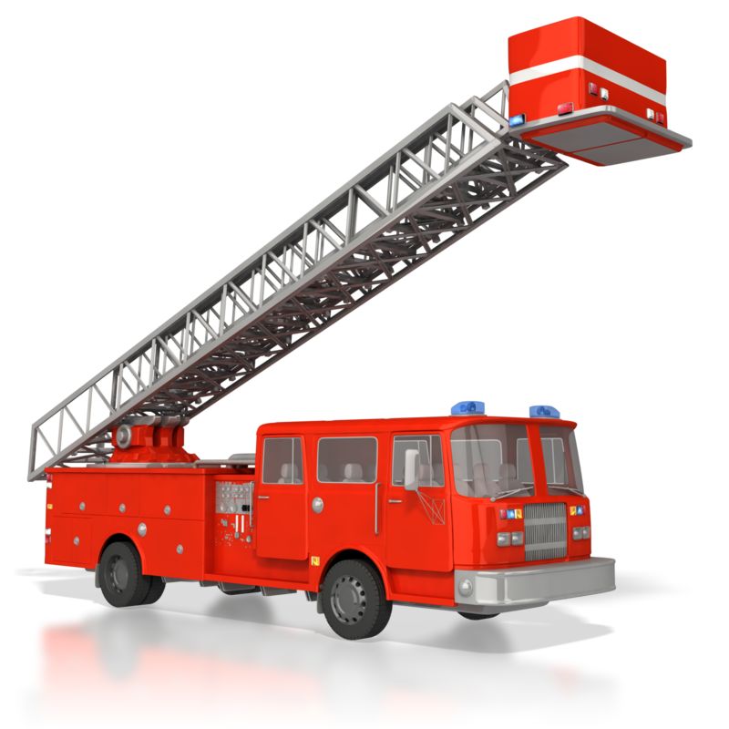 Detail Clipart Fire Truck Ladder Nomer 27