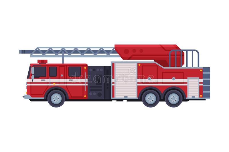Detail Clipart Fire Truck Ladder Nomer 41