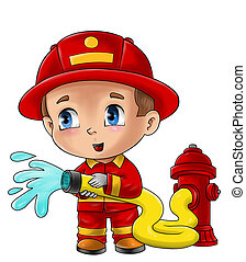 Detail Clipart Firefighter Nomer 14