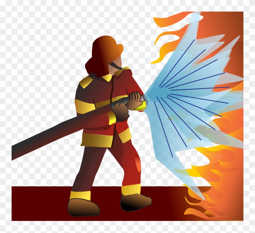 Detail Clipart Firefighter Nomer 28