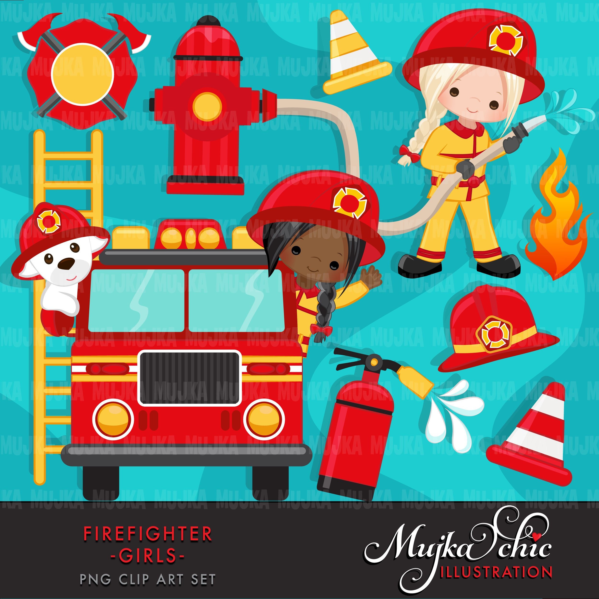 Detail Clipart Firefighter Nomer 52