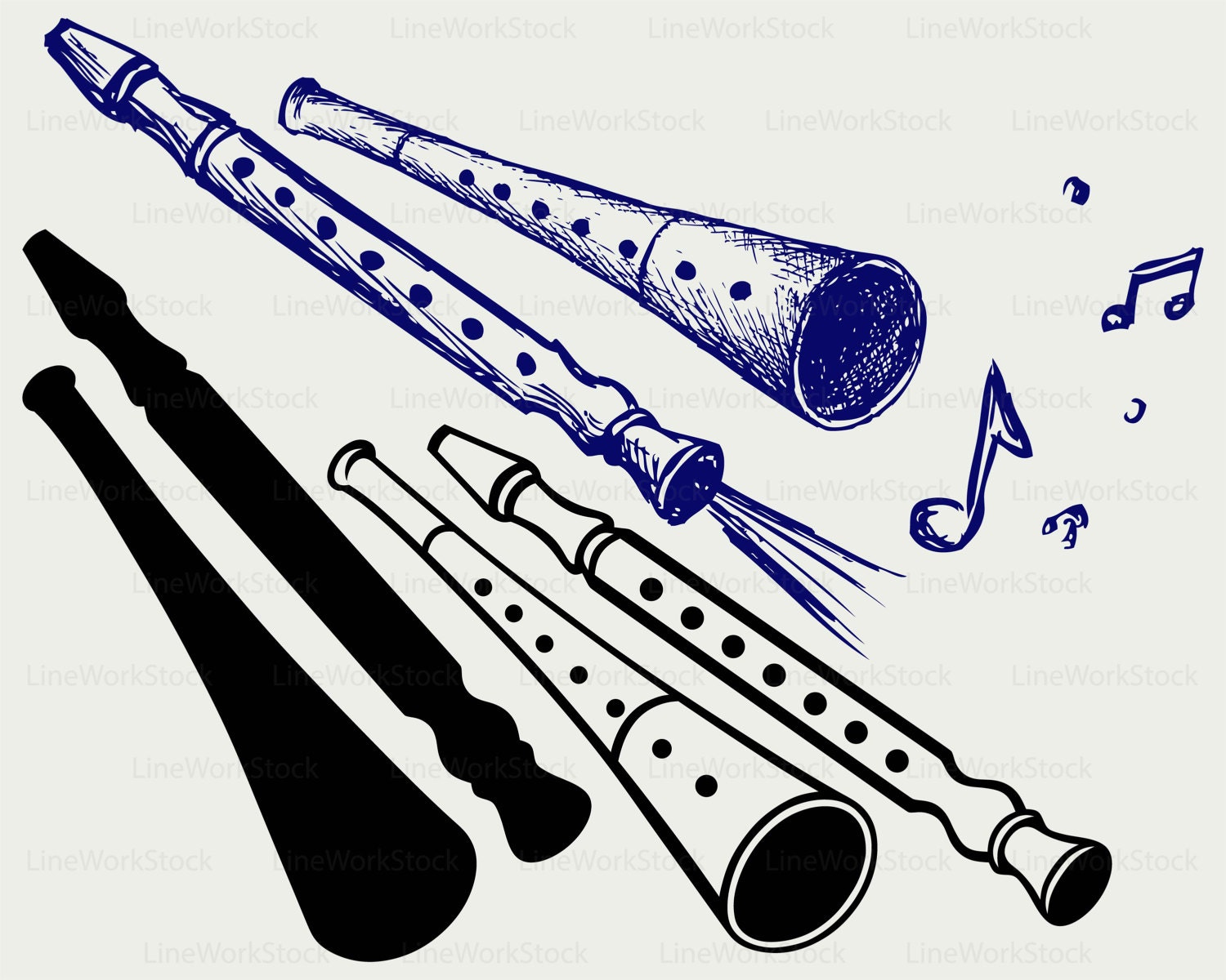 Detail Clipart Flutes Nomer 39