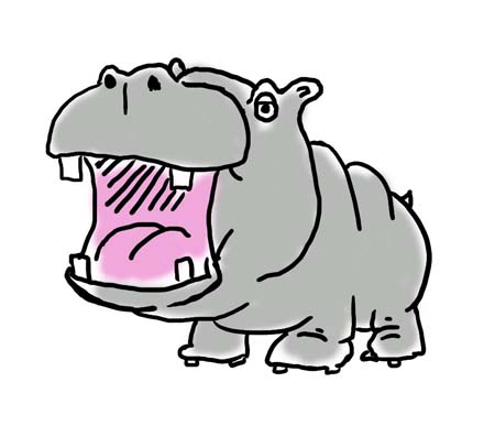 Detail Clipart Hippo Nomer 48