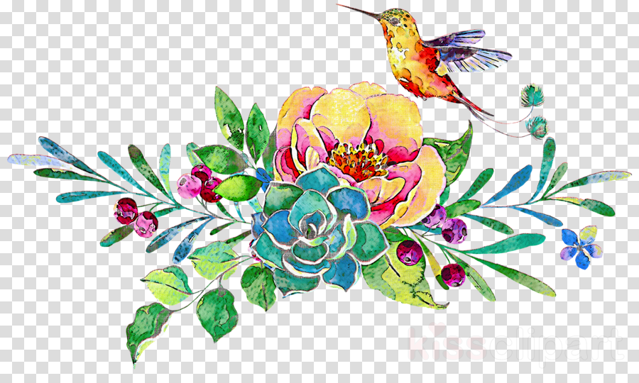 Detail Clipart Hummingbird And Flower Nomer 11